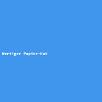 Wertiger Papier-Hut