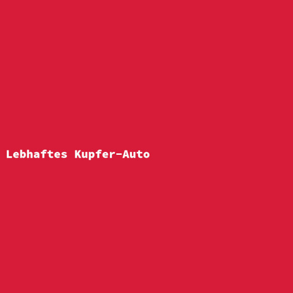 Lebhaftes Kupfer-Auto