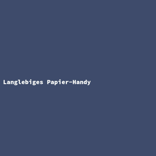 Langlebiges Papier-Handy